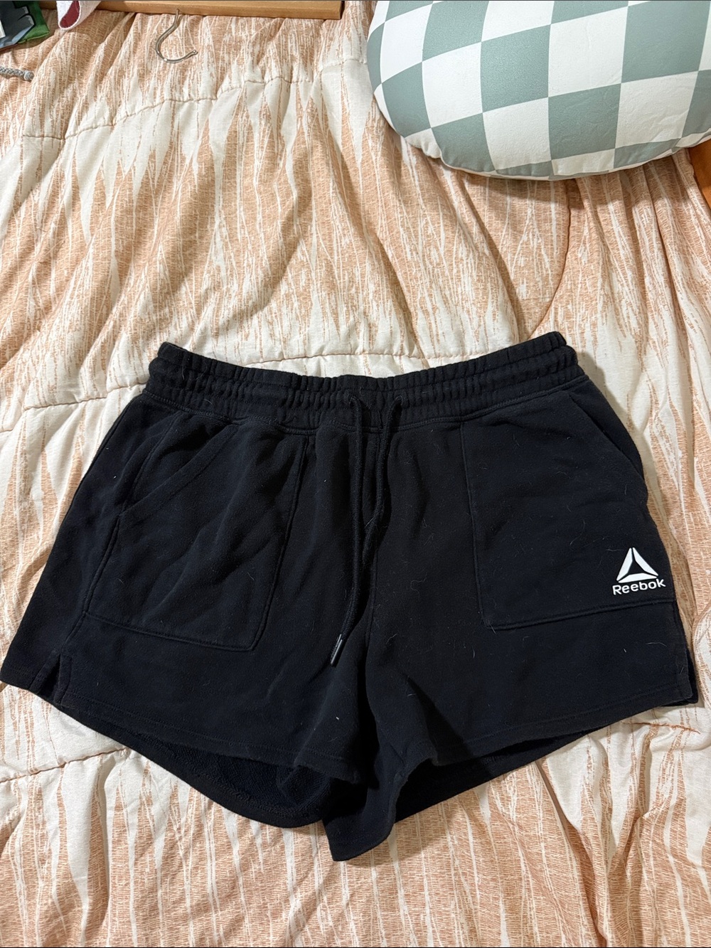 Reebok Black Women's Athletic Shorts with Logo